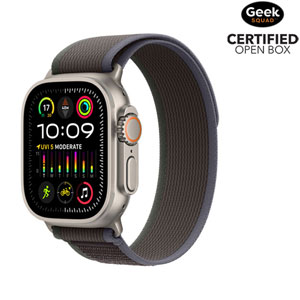 Open Box - Apple Watch Ultra 2 (GPS + Cellular) 49mm Titanium Case with Blue Black Trail Loop - Small/Medium