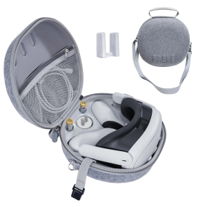 Hard Case Compatible with Meta Oculus Quest 3 VR Gaming Headset&Touch Controllers,Waterproof Shockproof Carrying Bag for Accessories, Suitable for Travel and Home Storage (Grey)