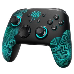 [Luminous Pattern] Switch Pro Controller Wireless Manette Compatible with Nintendo Switch/OLED/Lite, FUNLAB Firefly Gamepad with 7 LED Colors/NFC/Paddle for Zelda Zonaite Fans