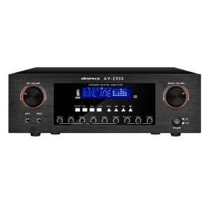 Singpack AV2500 Professional High-Power Karaoke and Home Audio Amplifier, with built-in Mixer and Effectors(Echo/Delay/treble/mid/bass/Anti-Feedback). Multiple Inputs.