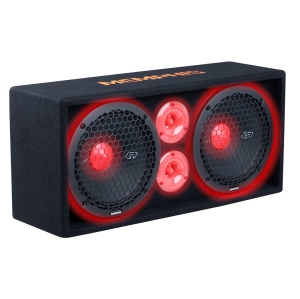 MEMPHIS AUDIO SRXPE10D4F MEMFUEGO BOX WITH DUAL 10” 2WAY FULL RANGE LOADED ENCLOSURE