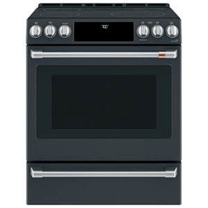 Cafe 30" 5.7 Cu Ft True Convection 5-Element Slide-In Electric Air Fry Range (CCES700P3MD1) -Matte Black
