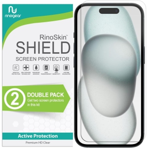 (2-Pack Screen Protector Compatible with Apple iPhone 15 Pro Max (6.7" in.) Screen Protector Case Friendly
