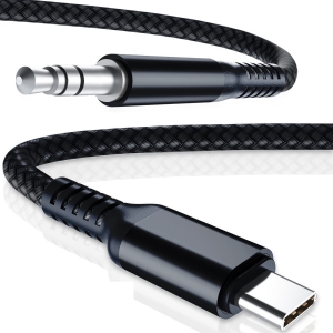 NIERBO USB C Aux Cable 4FT, Type C 3.5mm Jack Adapter, Audio Cord for Car Stereo, Headphone, iPhone 15, Samsung Galaxy S23 S22 S21 Ultra Plus Note 20, Black