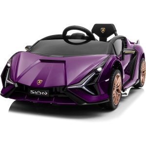 Voltz Toys 12V Ride On Car for Kids, Official Licensed Lamborghini SIAN, Battery Powered Electric Car with Remote Control, LED Lights and MP3 Player