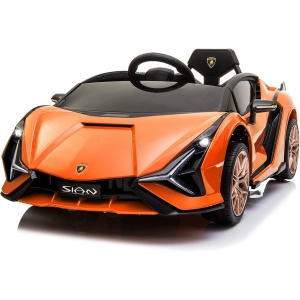 Voltz Toys 12V Ride On Car for Kids, Official Licensed Lamborghini SIAN, Battery Powered Electric Car with Remote Control, LED Lights and MP3 Player