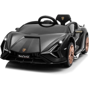 Voltz Toys 12V Ride On Car for Kids, Official Licensed Lamborghini SIAN, Battery Powered Electric Car with Remote Control, LED Lights and MP3 Player
