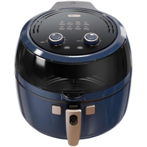 BEAR Air Fryer 10 in 1 Digital Air Fryer Oven 6.5 QT with Free Recipes, Oil-Free Air Fryer Toaster Oven with 120° Visible Window, One Touch Screen, Nonstick Basket, Deep blue