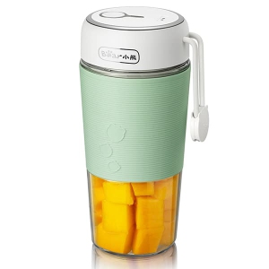 BEAR Portable Blender 300ml - Blender Mixer - With USB Magnetic contact charging - Portable Juicer with Anti-slip Rubber Sleeve- One-handed Drinking Mini Blender for Shakes