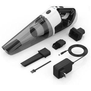 Xoopla Cordless Bagless Handheld Vacuum for Car & Pet Hair with 10KPa Suction, 30 min Runtime, LED Light, HEPA - Black