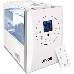 LEVOIT Humidifier for Bedroom, Warm and Cool Mist Humidifiers for Plants, Large Room, 6L Air Humidifier with Remote Control, Essential Oil Tray, Filterless, Up to 60h