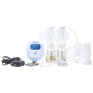 Ameda Mya Joy Plus Double Electric Breast Pump with Rechargeable Battery AND Clean Ease Steam Sanitization bags (7 count) *BEST BUY EXCLUSIVE*