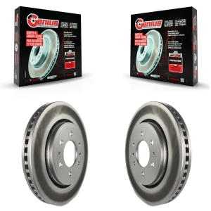 Front Coated Disc Brake Rotors Pair For Ford F-150 Expedition Lincoln Navigator KG-100091