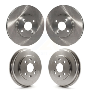 Front Rear Disc Brake Rotor Drum Kit For Mazda Protege Ford Escort MX-3 Mercury Tracer K8-102406