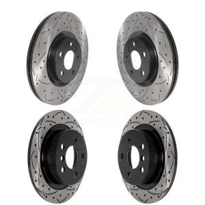 Front Rear Drilled Slot Disc Brake Rotor Kit For 2017-2023 Mini Cooper Countryman S ALL4 KD-100580