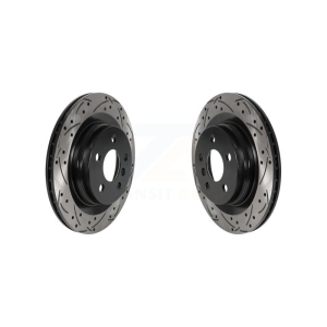 Rear Drill Slot Brake Rotors Pair For BMW X1 Mini Cooper Countryman X2 Clubman 228i xDrive KD-100554