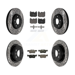 Front Rear Drilled Slot Brake Rotor & Ceramic Pad Kit For 2017-2020 Mini Cooper Clubman S KDT-101108