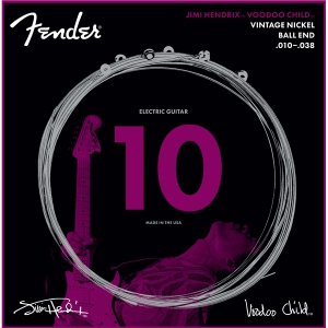 Fender Jimi Hendrix Voodoo Child Electric Guitar Strings - Ball End Vintage Nickel 10-38