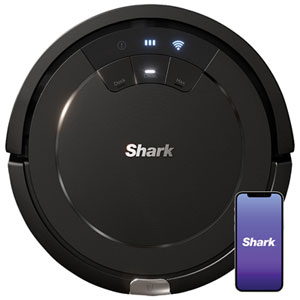 Shark ION Bagless Robot Vacuum for Multi-Surface with Tri-Brush System, App Control, Voice Control, 120 min Runtime - Black