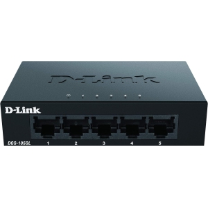 D-Link 5 Port Gigabit Metal Unmanaged Desktop Switch - DGS-105GL