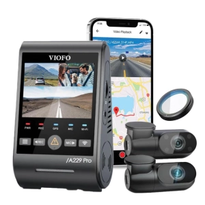 VIOFO A229 Pro 3CH 4K, 2K, 1080p Dash Camera with Sony STARVIS 2 for Rideshare Drivers