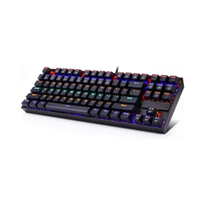 Mechanical Gaming Keyboard 87 Key Rainbow LED Backlit Wired with Anti-Dust Proof Switches for Windows PC (Black Keyboard, Brown Switches)