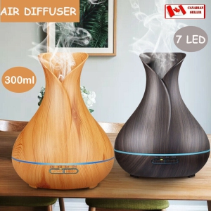 SuperShield Aroma Essential Oil Diffuser, 300ml Ultrasonic Cool Mist Humidifier with Color LED Lights Changing