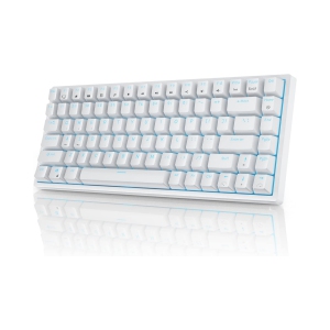 Blue Backlit 75% Triple Mode BT5.0/2.4G/USB-C Hot Swappable Mechanical Keyboard, 84 Keys Tenkeyless Mechanical Keyboard w/Detachable Frame & Programmable Software, Red Switch