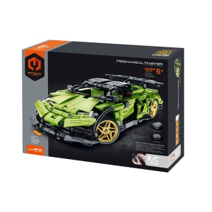Tradeopia DIY Super Sportscar Premium Building Block Kit (429 Pieces) with R/C 2.4GHz & Application Programming - Educational STEM Toy for Ages 6+