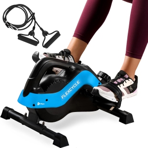 Lifepro FlexCycle Plus Bike - Under Desk Pedal Exerciser with Resistance Bands for Arm and Leg Workout