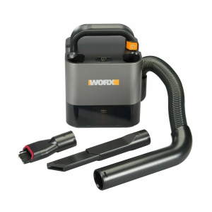 Worx WX030L Cordless Handheld Vacuum for Car & Upholstery with 4ft Flex Hose, 2 Suction Speeds, 10KPa, HEPA, Battery & Charger