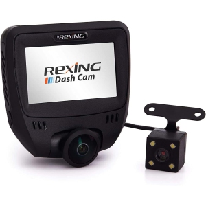 REXING V360 360 Degree Wide Angle Dual Channel Dashboard Camera Recorder Car Dash Cam with Rear Camera