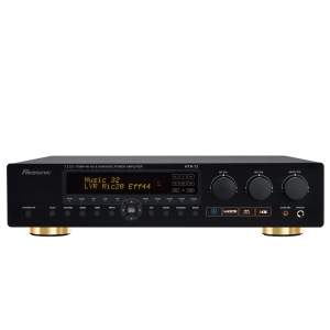 Resonic HTK-72 7.1 CH 1,750W 4K AV & KARAOKE AMPLIFIER, OPTICAL/COAXIAL, HDMI , ARC, Dolby Atmos, 5.1.2, DtsX, 8 Channels Karaoke, FEEDBACK ELIMINATOR,