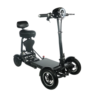MS-3000 Foldable Mobility Scooter | Lightweight & Easy-Store, High-Performance Eco-Friendly, Up to 40 km Range | Adjustable Comfort Seat | Robust Aluminum Frame | Black
