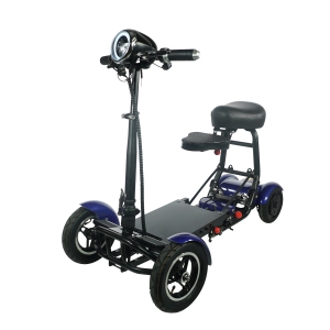 MS-3000 Foldable Mobility Scooter | Lightweight & Easy-Store, High-Performance Eco-Friendly, Up to 40 km Range | Adjustable Comfort Seat | Robust Aluminum Frame | Blue