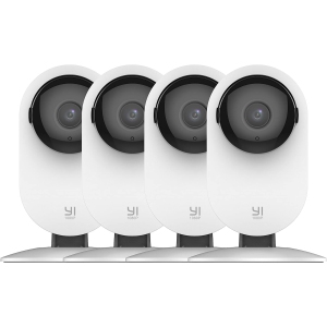 YI 4pc Security Home Camera, 1080p WiFi Smart Indoor Nanny IP Cam with Night Vision, 2-Way Audio, Motion Detection, Phone App, Pet Cat Dog Cam - Works with Alexa and Google