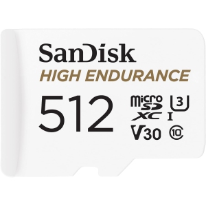 SanDisk High Endurance microSDXC 512GB Micro SD Card with Adapter SDSQQNR-512G for Dash Cam and Video Monitoring System