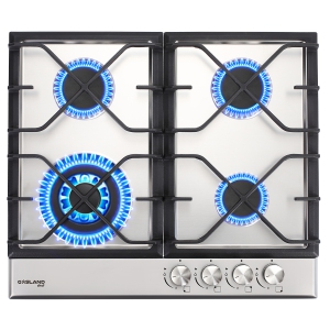 GASLAND 24" 4 Burners NG/LPG Convertible Gas Cooktop, ETL Certified, Stainless Steels
