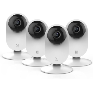 YI Pro 2K 4PC Home Security Camera, Indoor Camera with Person, Vehicle, Animal Detection, Phone App for Baby, Pet, Dog Monitoring, Compatible with Alexa and Google Assistant
