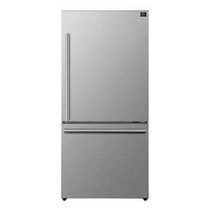 Forno Milano Espresso 31-inch Bottom Freezer Right Swing Door Refrigerator in Stainless Steel, 17.2 cu. ft.