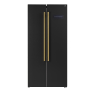 Forno Salerno Espresso 33-inch Side-by-Side 15.6 Cu.Ft. Black Refrigerator
