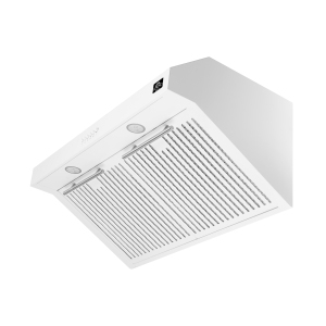 Forno Bari Espresso 30-inch Under Cabinet in White 400CFM Range Hood, with additional Brass Filter Handles