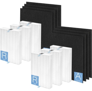 HPA300 Replacement Filters Compatible with Honeywell HA300, HPA300, HPA300VP, HPA304, HPA3300, HPA5300 & HPA8350 air purifier, Including 6 HEPA Filters R & 8 Activated Carbon Pre-f