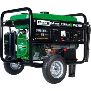 Duromax XP4850EH 3850 Running Watts/4850 Starting Watts Dual Fuel Electric Start Portable Generator