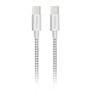 HyperGear 10 ft. (300cm) USB-C to USB-C Braided Charge and Sync Cable - White