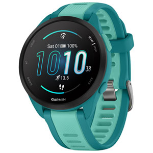 Garmin Forerunner 165 Music AMOLED 45mm Bluetooth GPS Running Smartwatch - Turquoise/Aqua