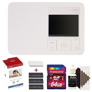 Imprimante photo compacte Canon SELPHY CP1500 blanche avec kit de papier couleur 4x6