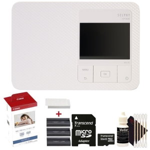 Imprimante photo compacte Canon SELPHY CP1500 blanche avec kit de papier couleur 4x6