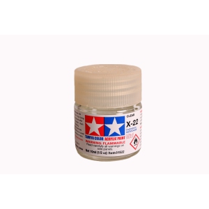 TAMIYA Tamiya Color Acrylic Paint Mini X-22 Clear (81522) Plastic Model Kit Paint