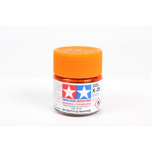 TAMIYA Tamiya Color Acrylic Paint Mini X-26 Clear Orange (81526) Plastic Model Kit Paint